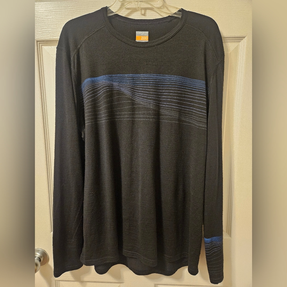 Icebreaker Merino Wool Lines 200 Long Sleeve Base Layer XL